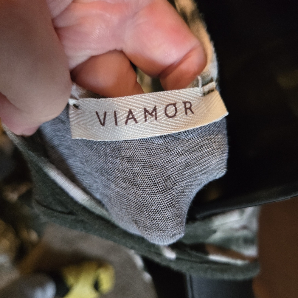 Viamor dark olive tye dye soft maxi dress szM - Picture 7 of 7